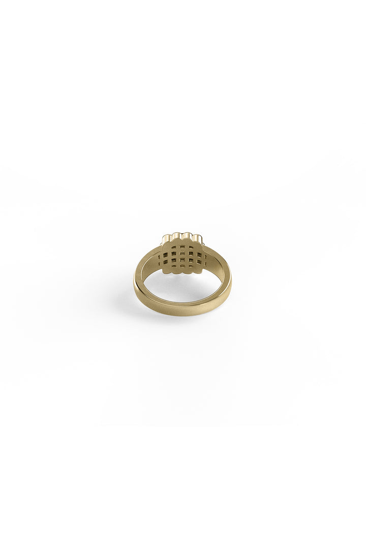 ORIGINAL SETTING - BABY CLAW RING ONYX - 18K GOLD VERMEIL