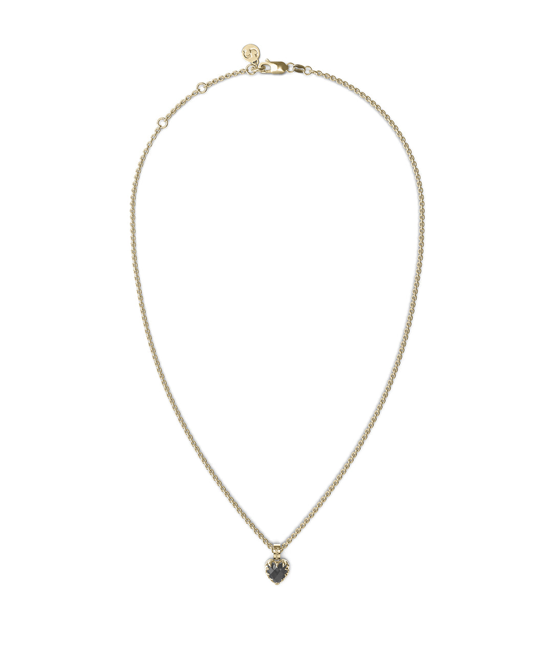 MINI LOVE CLAW NECKLACE ONYX GOLD PLATED