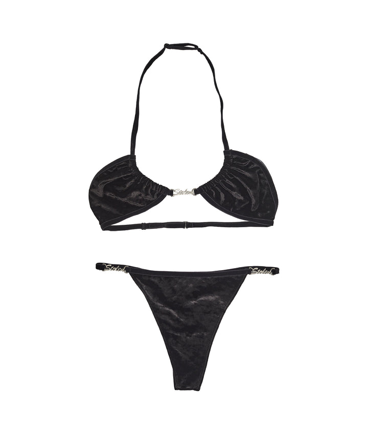 SCRIPT VELVET BIKINI