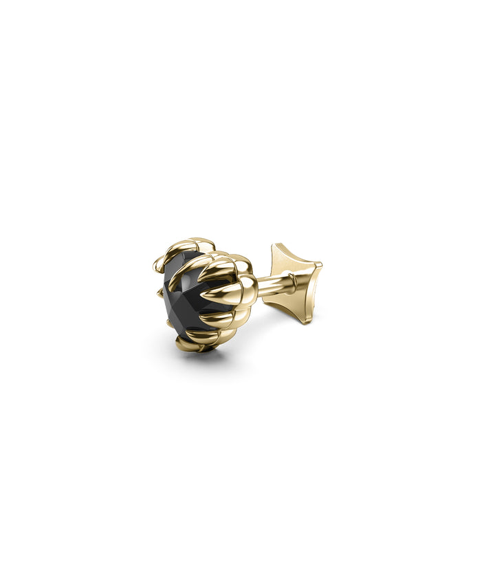 LOVE CLAW FLAT BACK SINGLE EARRING -  9K GOLD