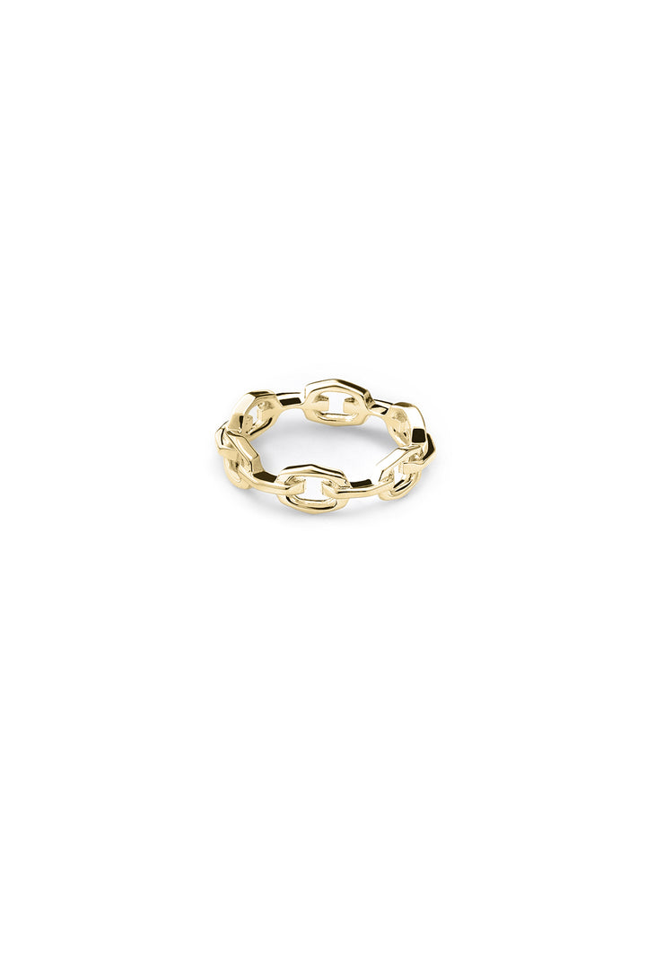 FACET CHAIN RING - GOLD PLATED