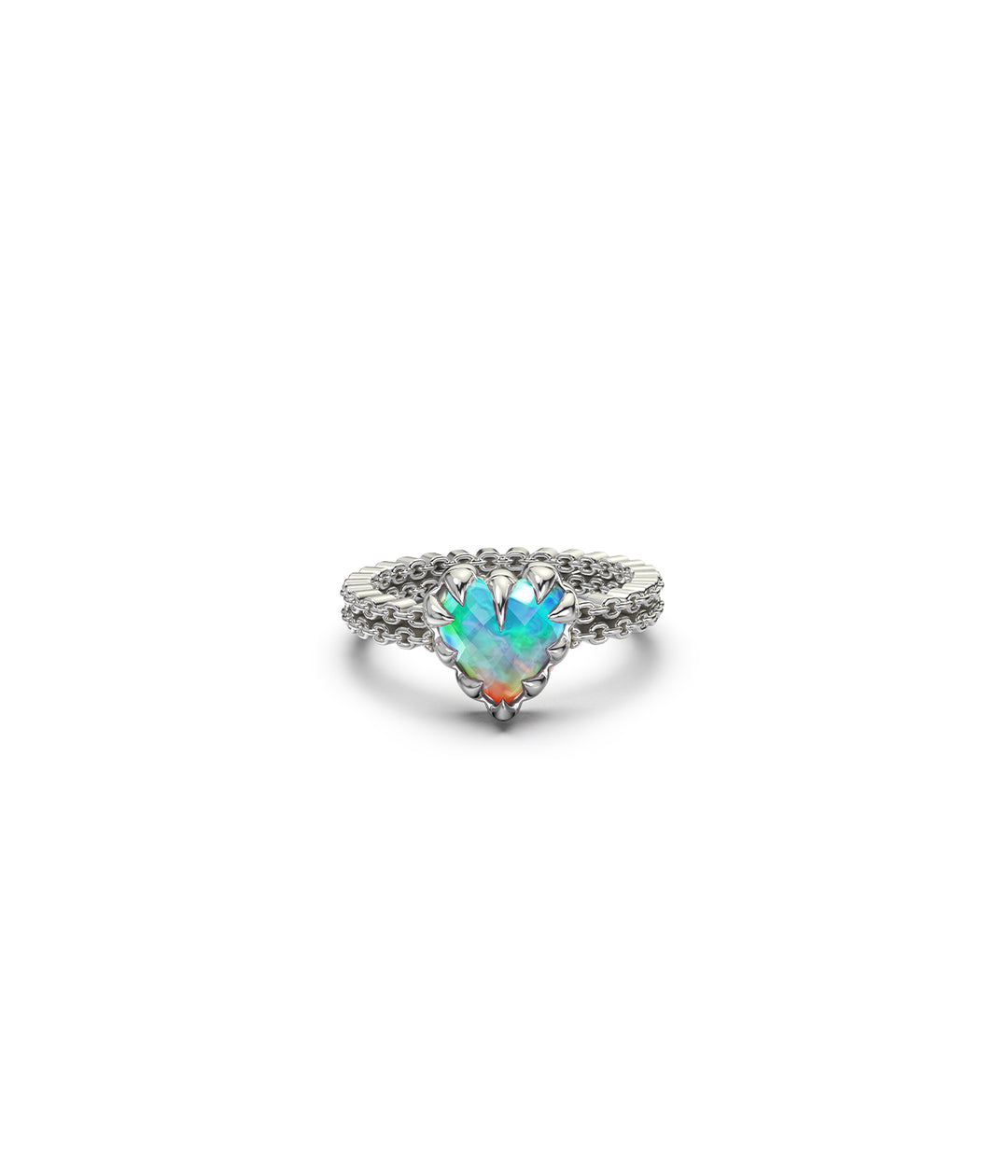 MINI CLAW RING BELLO OPAL