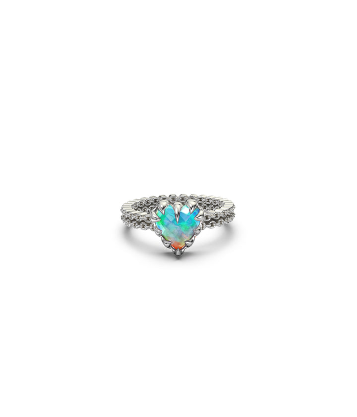 MINI CLAW RING BELLO OPAL