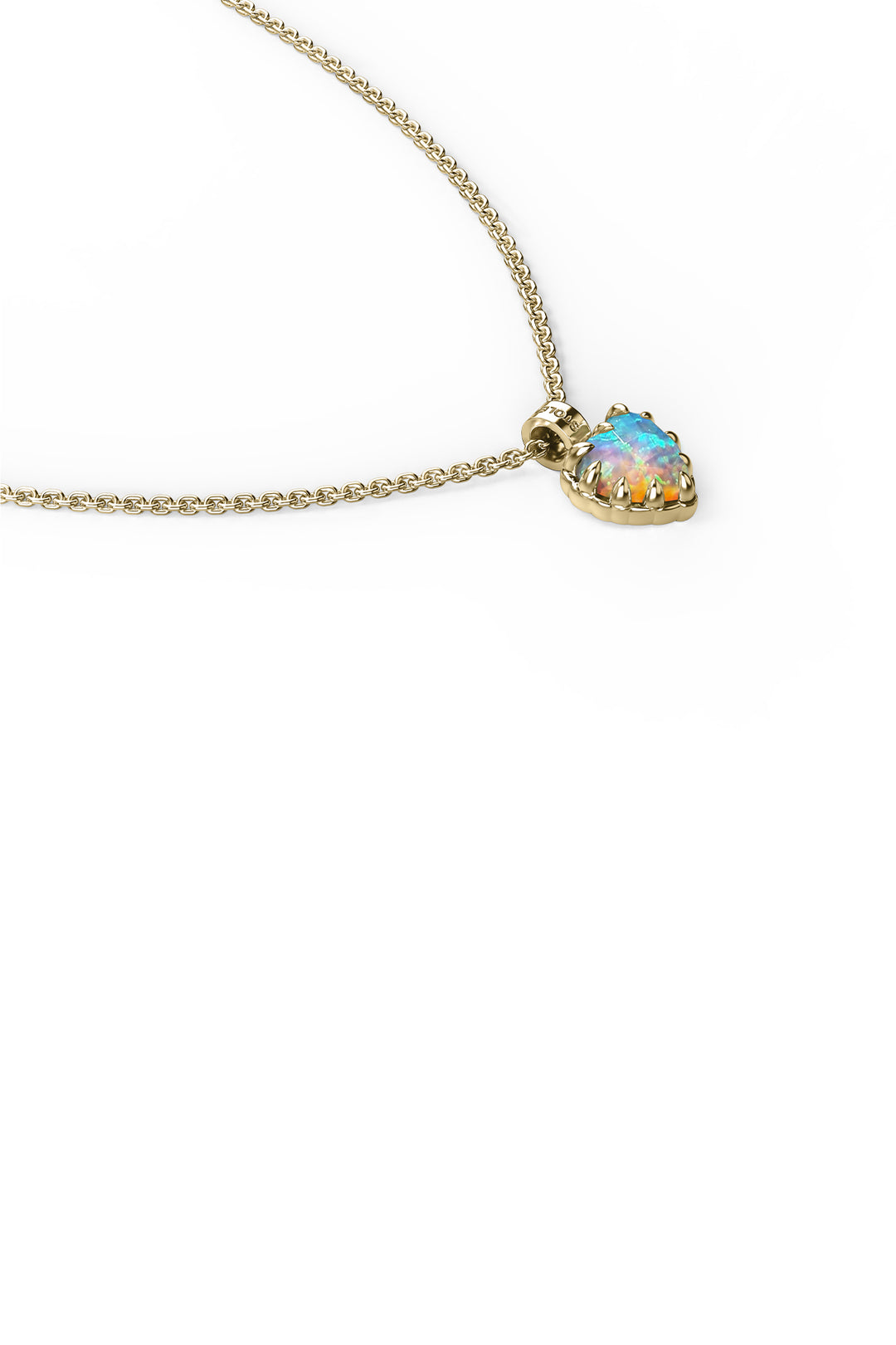 LOVE CLAW NECKLACE BELLO OPAL - GOLD PLATED