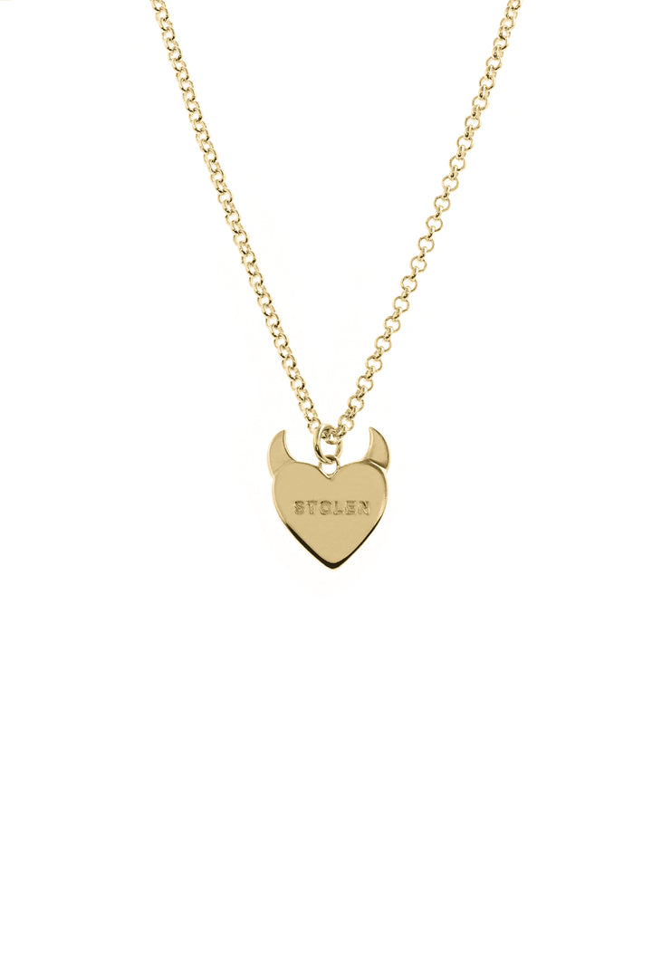 SINISTER HEART NECKLACE - GOLD PLATED