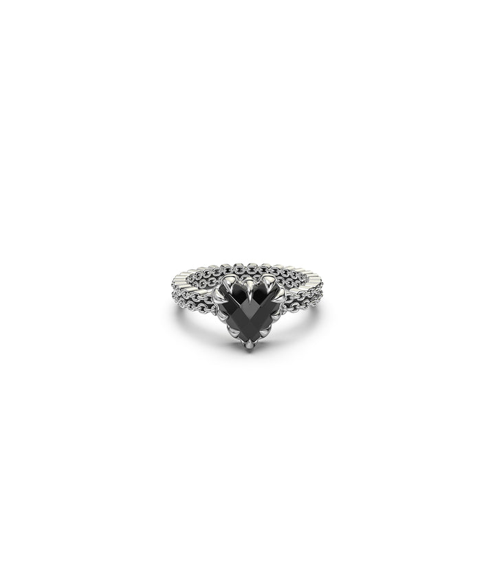 MINI LOVE CLAW RING ONYX
