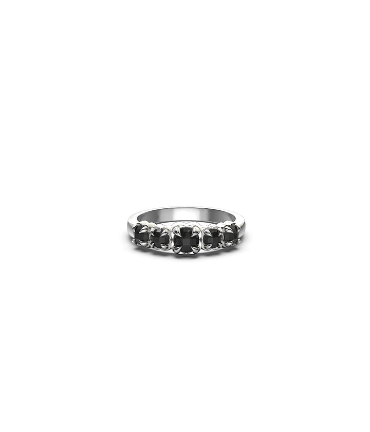 HALO CLUSTER RING ONYX