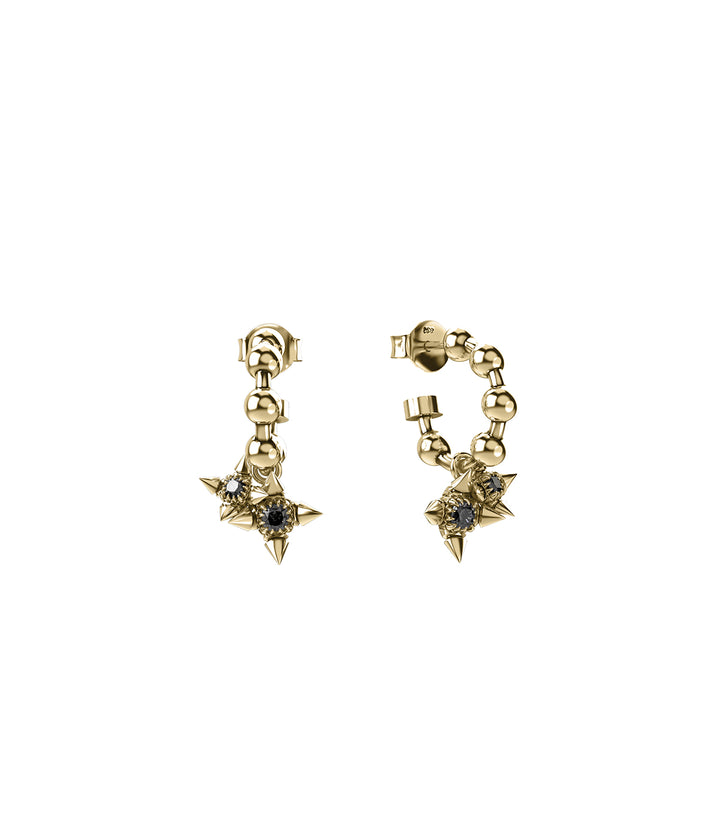 ORACLE STAR CLUSTER ANCHOR EARRINGS - GOLD PLATED
