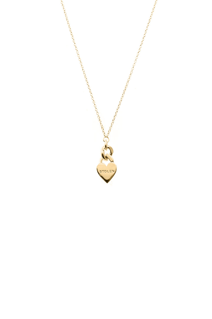 LOVE CHAIN PENDANT NECKLACE GOLD PLATED