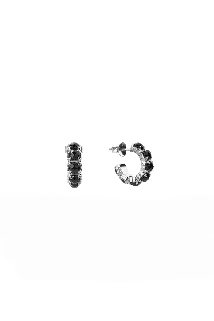 HALO CLUSTER EARRING ONYX