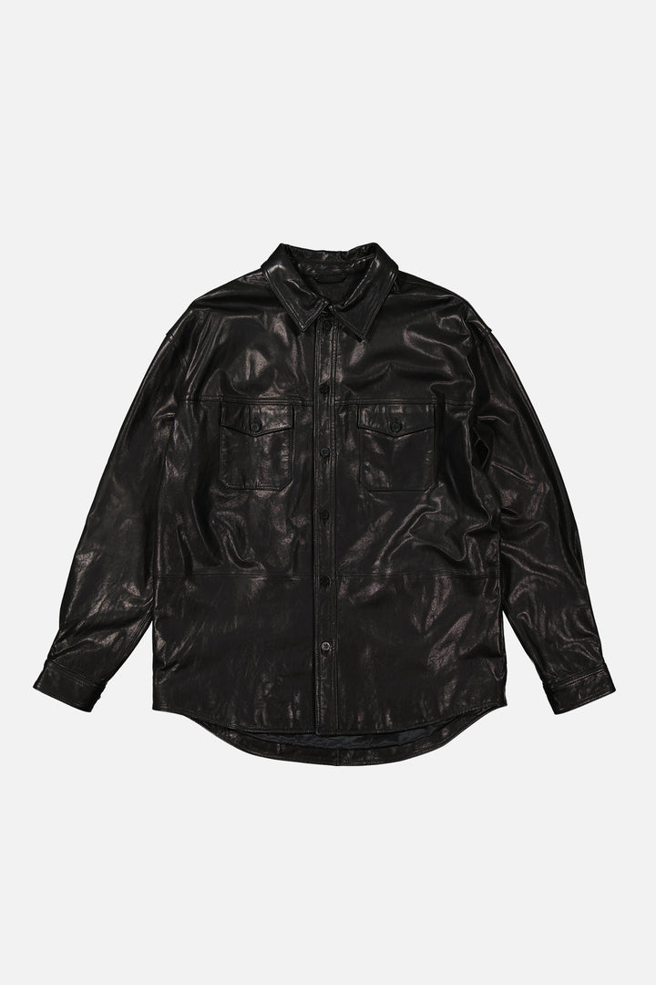 POST PUNK LEATHER OVERSHIRT