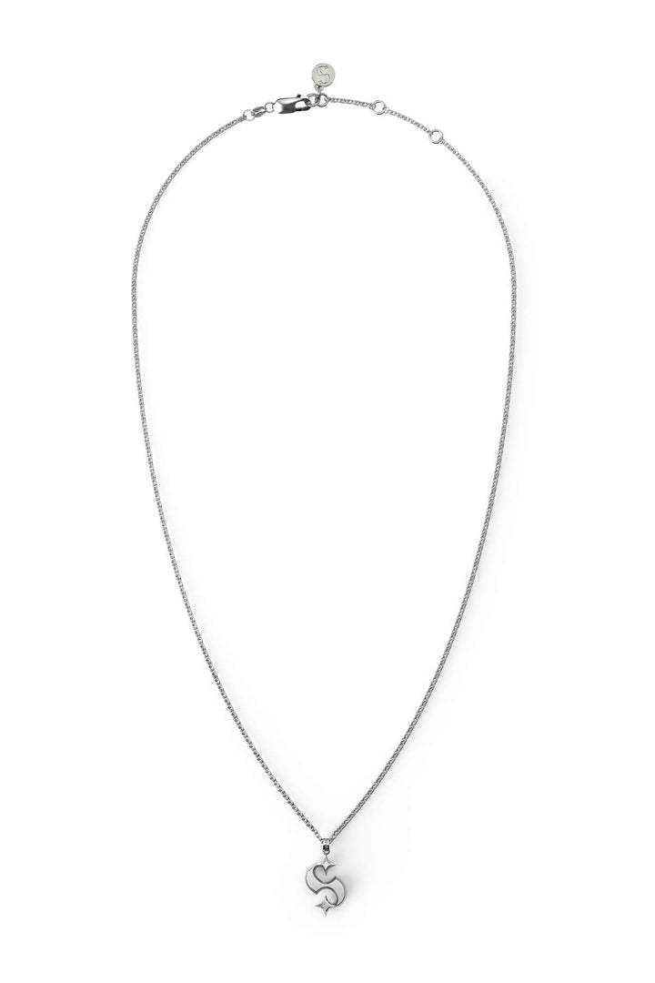Hidden Hearts sterling silver necklace with 's' logo pendant - Stolen Girlfriends Club