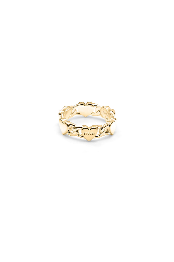 LOVE CHAIN ETERNITY RING GOLD PLATED