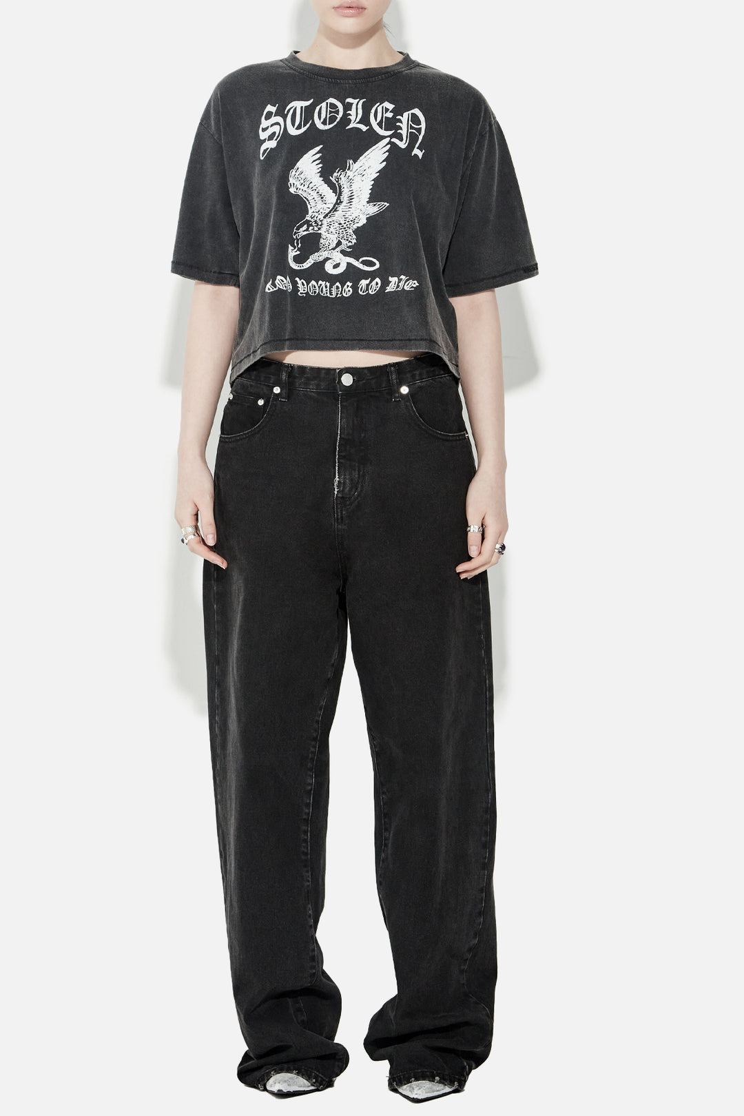 EAGLE STRIKE  CROP T-SHIRT