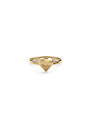 FULL HEART RING - GOLD PLATED