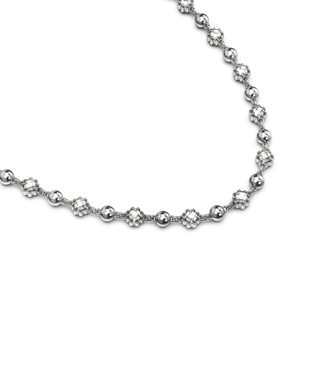 DARKNESS AND LIGHT BALL CHAIN NECKLACE