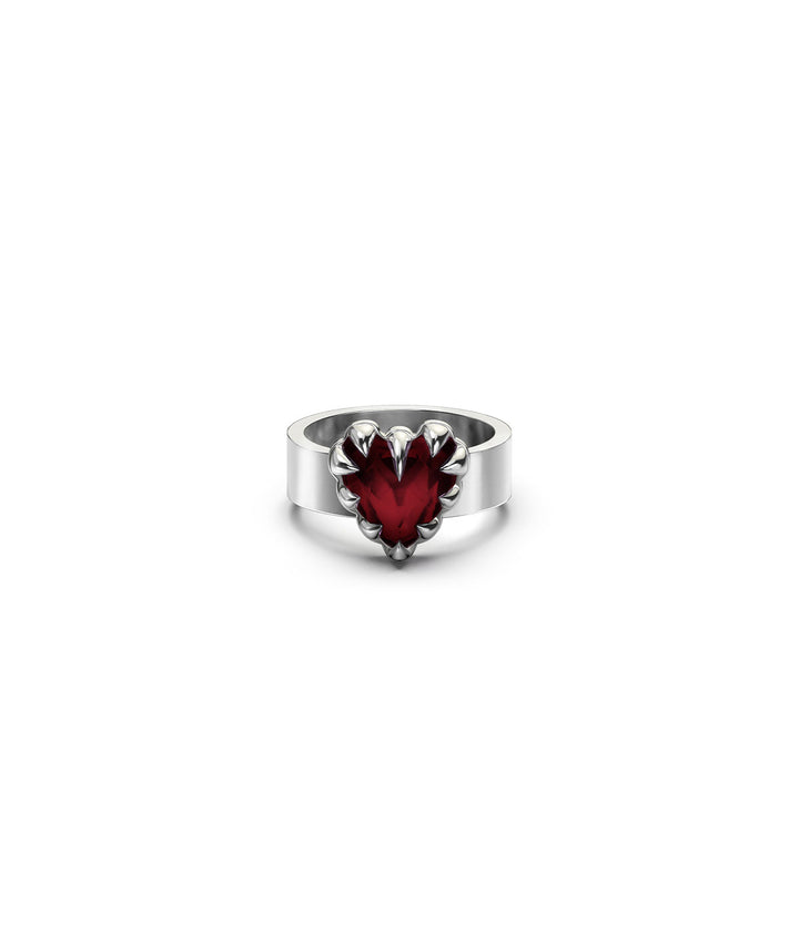 LOVE CLAW RING GARNET
