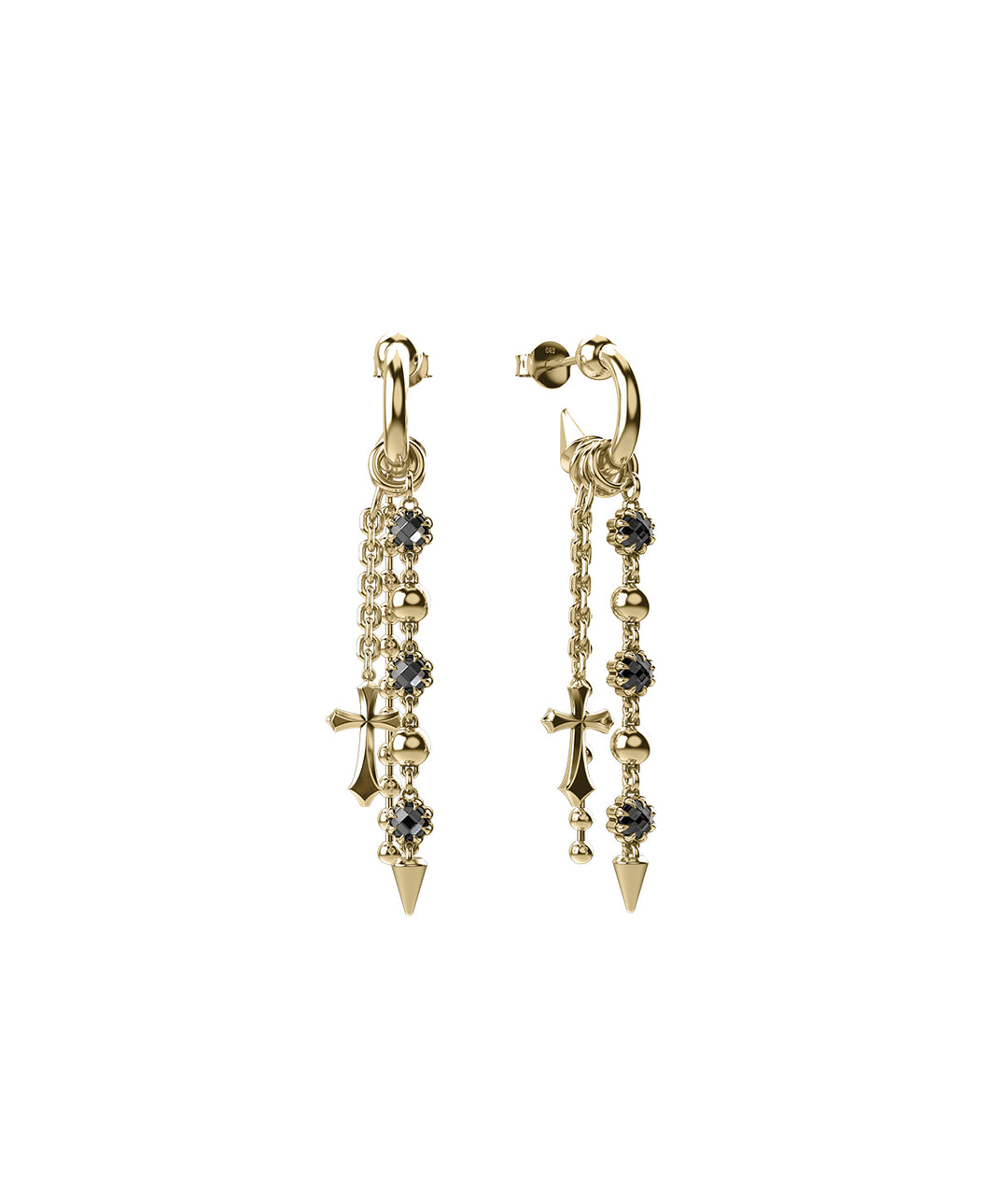 QUIET POWER CASCADE EARRINGS - GOLD PLATED
