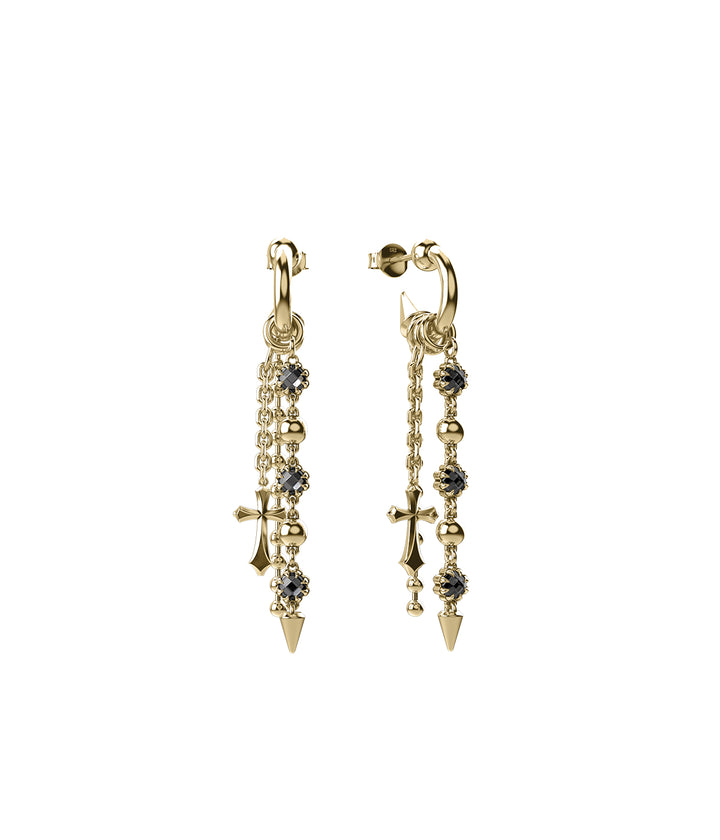 QUIET POWER CASCADE EARRINGS - GOLD PLATED