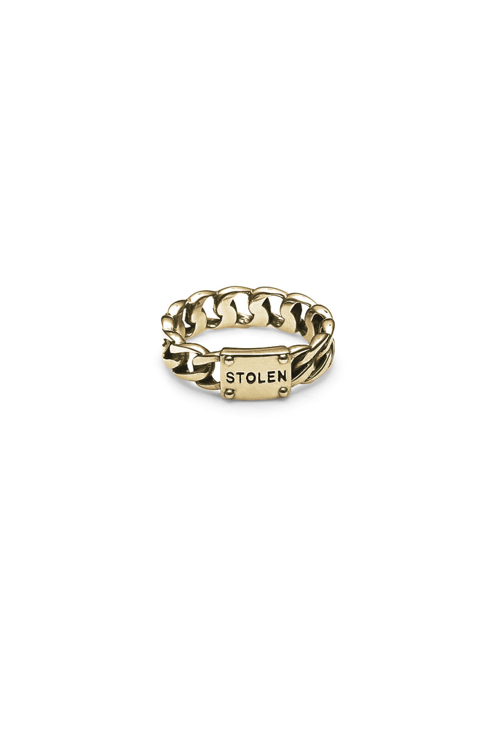 CURB RING SLIM - GOLD PLATED