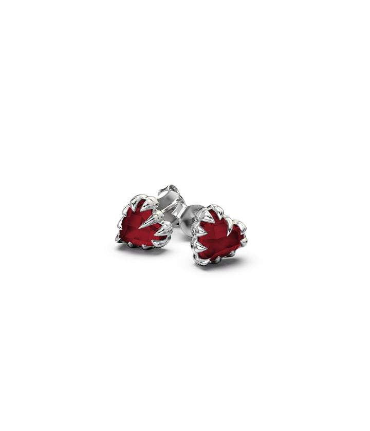 LOVE CLAW EARRINGS GARNET