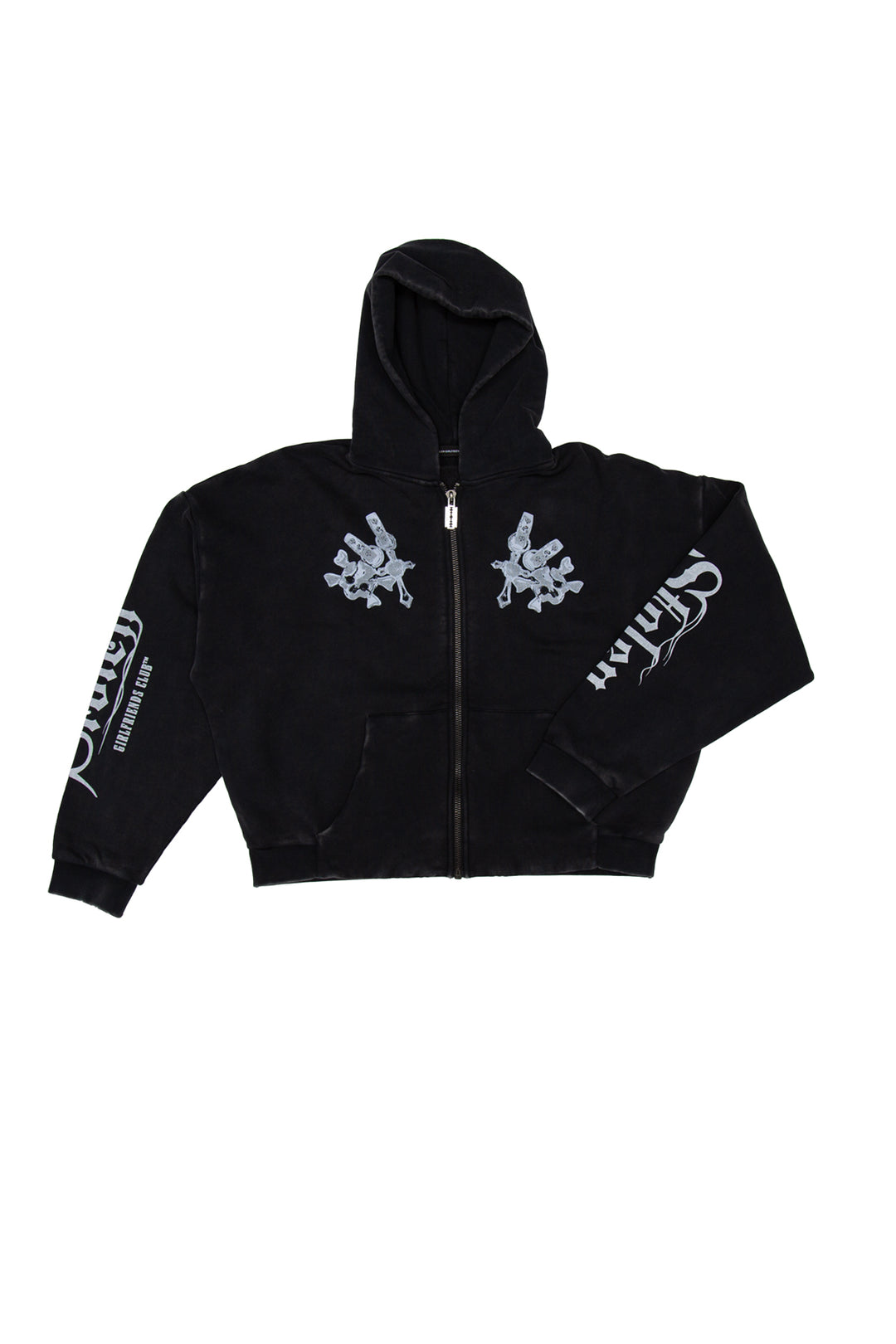 PUNK LOVE SYMBOLS ZIP HOOD