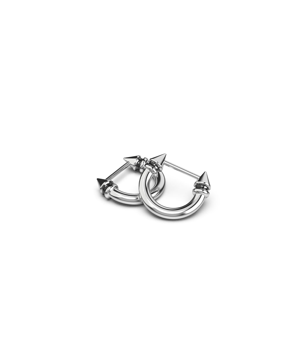 CLOSED FOB HUGGIE EARRINGS
