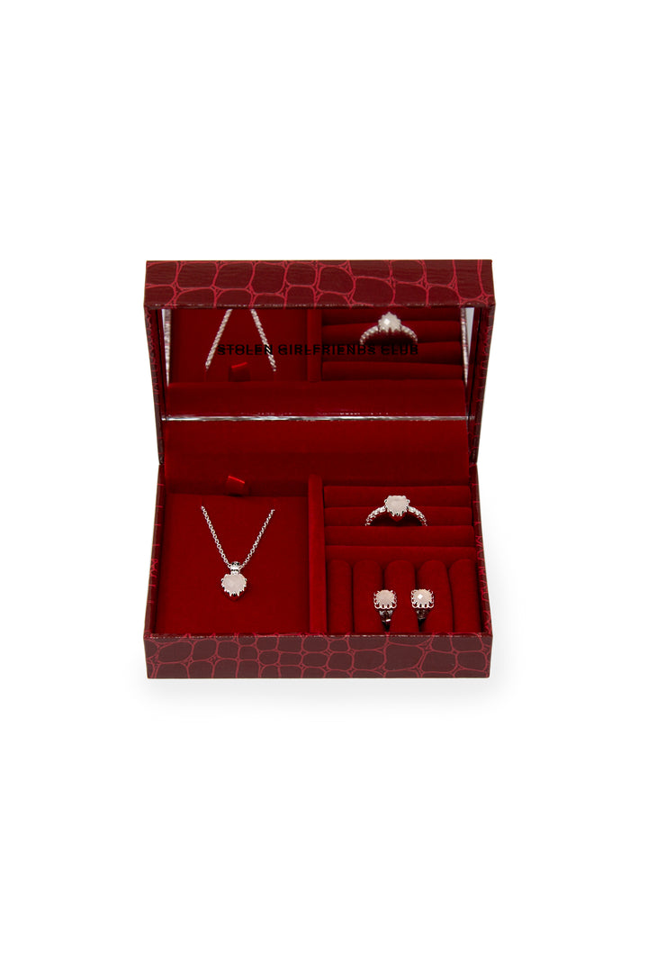 JEWELLERY BOX - TRAVEL SIZE RED SNAKE