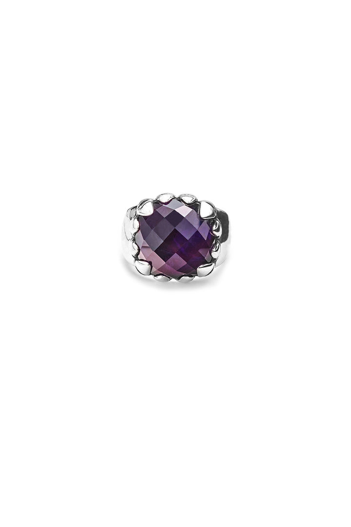 CLAW RING DARK AMETHYST