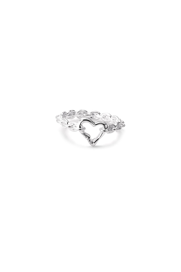 MELTED HEART CHAIN RING