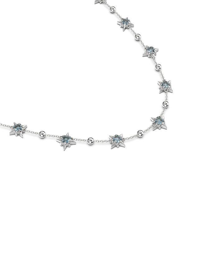 PRECIOUS PUNK ORB NECKLACE - SKY BLUE TOPAZ