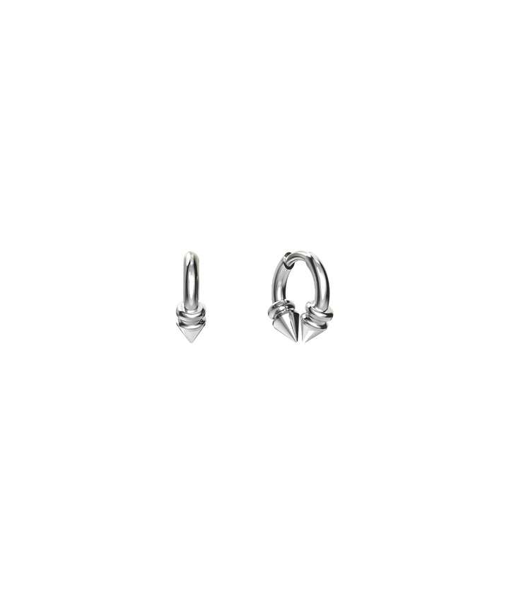 CLOSED FOB HUGGIE EARRINGS