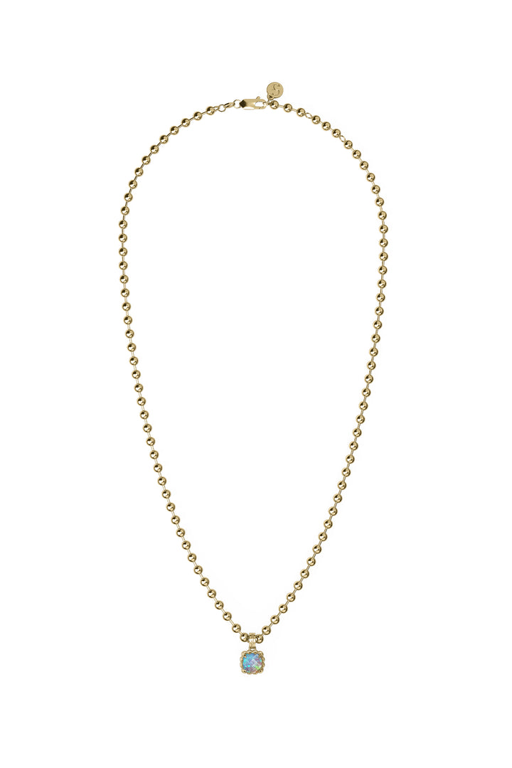 BABY CLAW NECKLACE BELLO OPAL - GOLD PLATED
