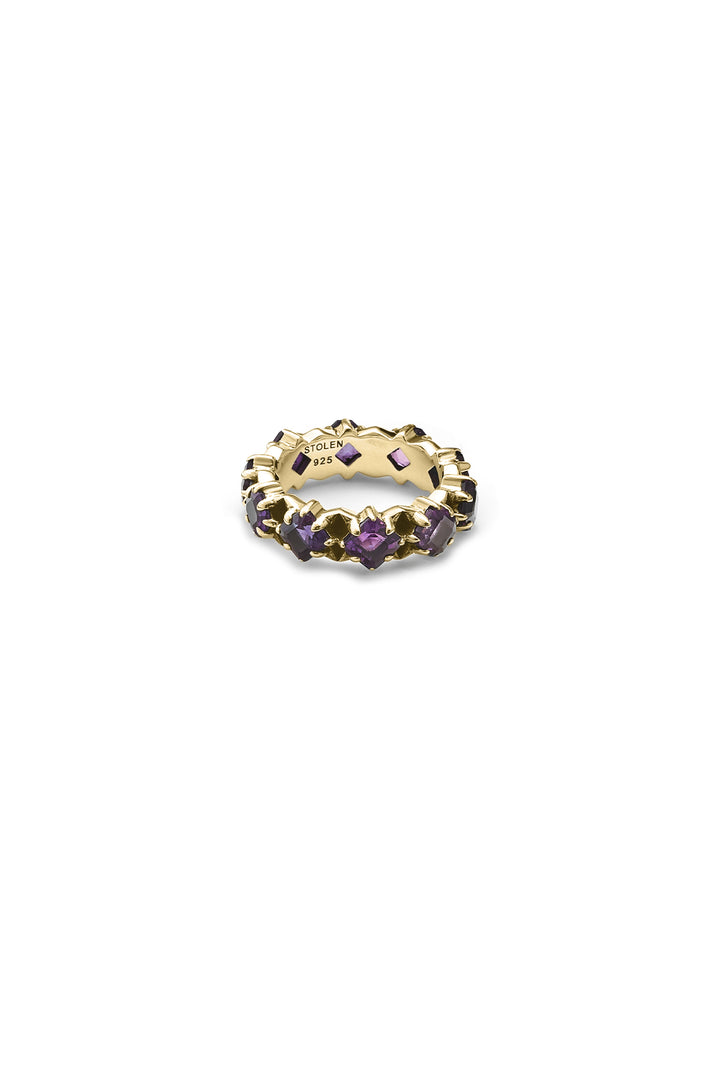 PUNK ROSE ETERNITY RING - GOLD PLATED