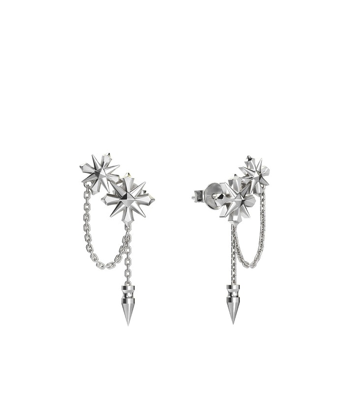 MIDNIGHT CROSS DROP EARRINGS