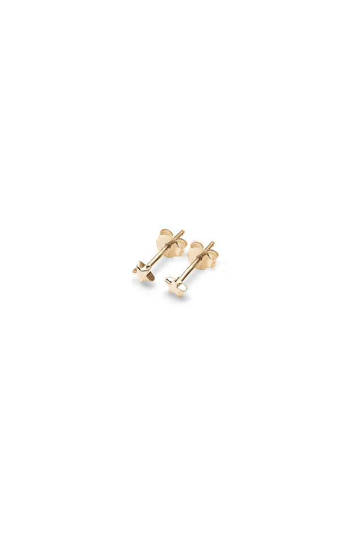 TINY STOLEN STAR EARRINGS 9K GOLD