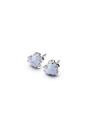 LOVE CLAW EARRINGS BLUE LACE AGATE