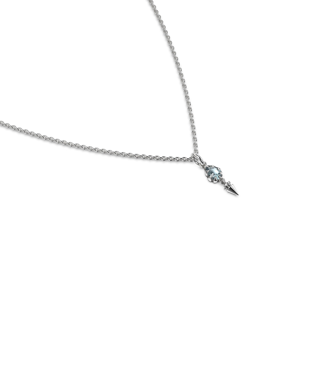 PRECIOUS PUNK DROPLET NECKLACE -  SKY BLUE TOPAZ