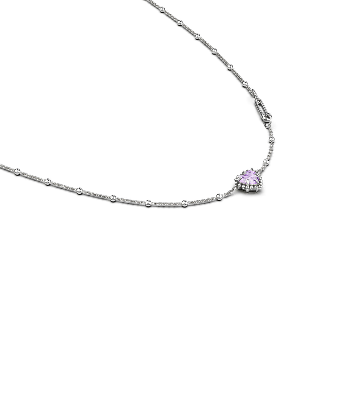 DAHLIA'S HEART NECKLACE  - AMETHYST