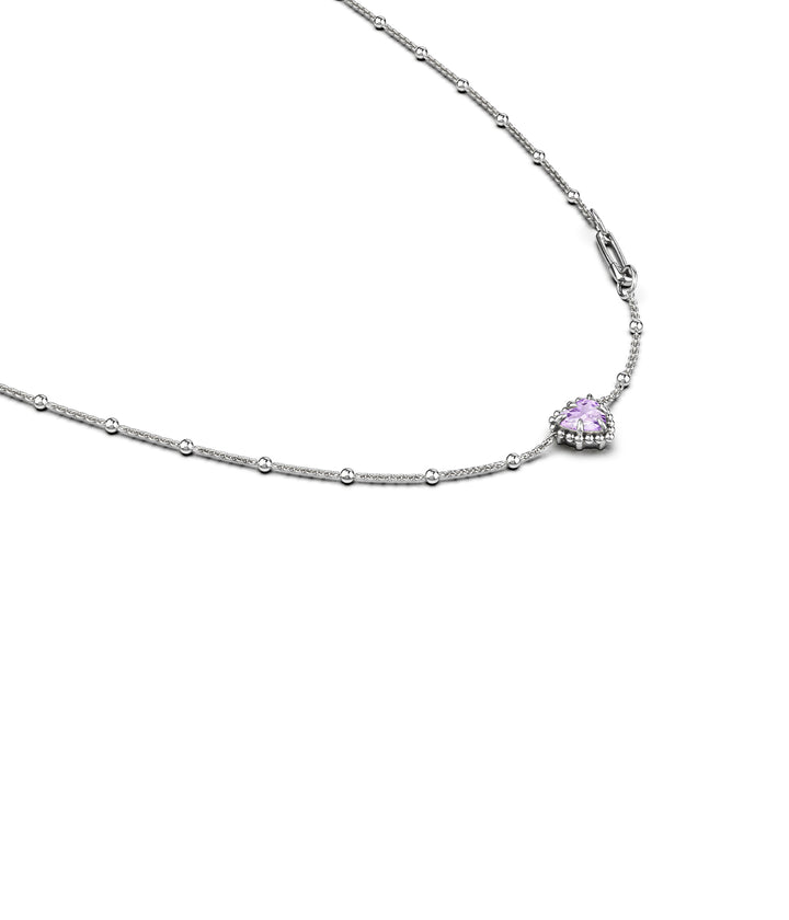 DAHLIA'S HEART NECKLACE  - AMETHYST