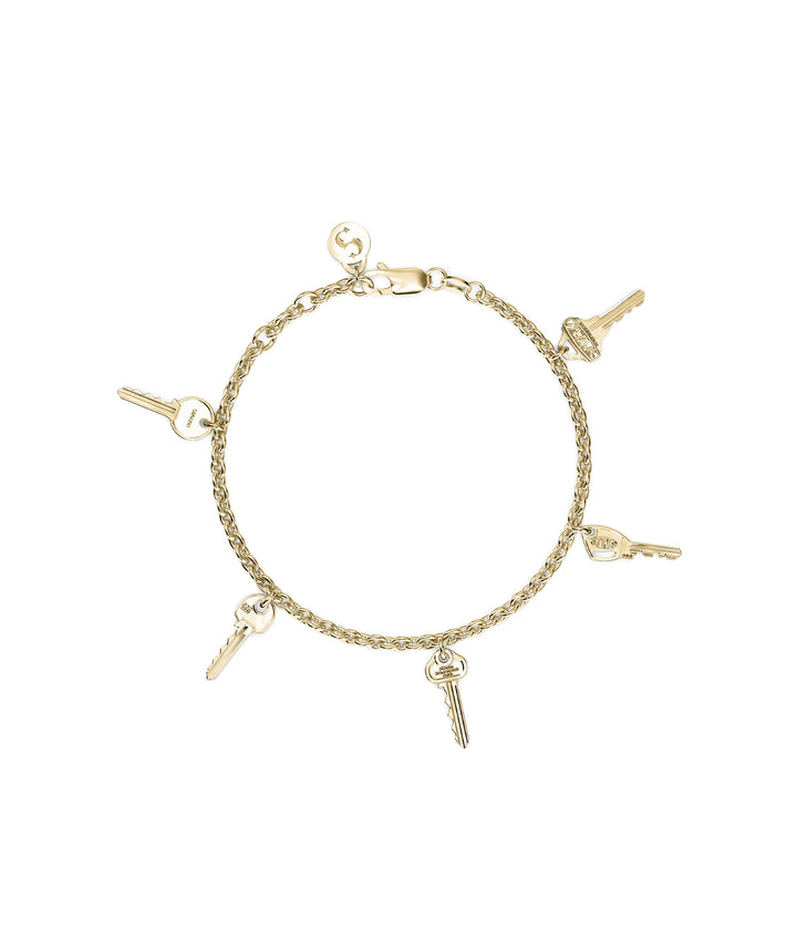MINI KEY CHARM BRACELET - GOLD PLATED
