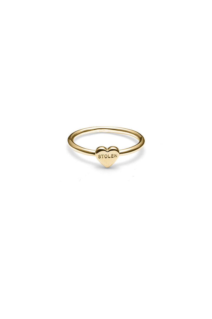 BABY STOLEN HEART RING - GOLD PLATED