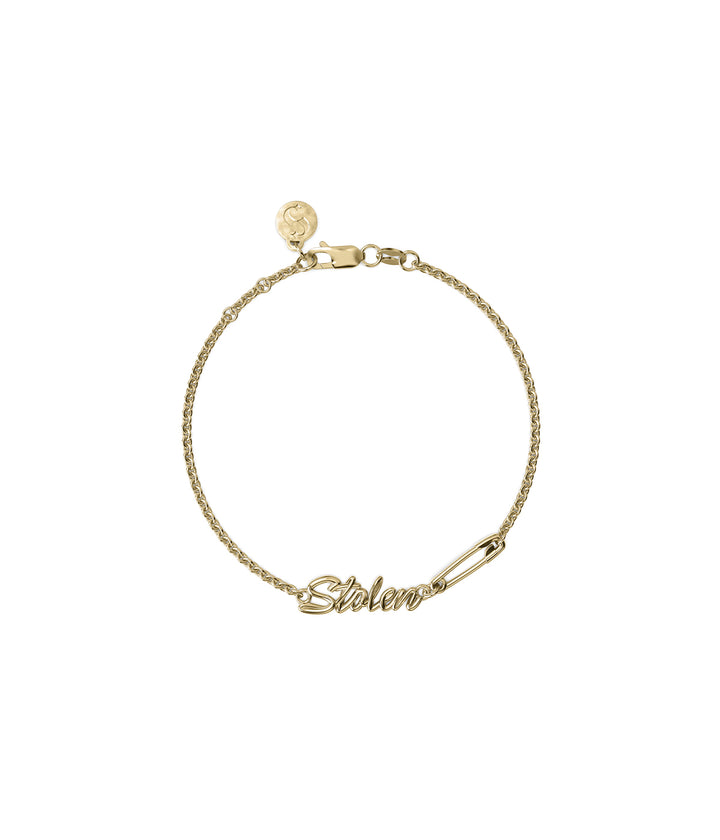 SENTIMENTAL SCRIPT BRACELET - GOLD PLATED