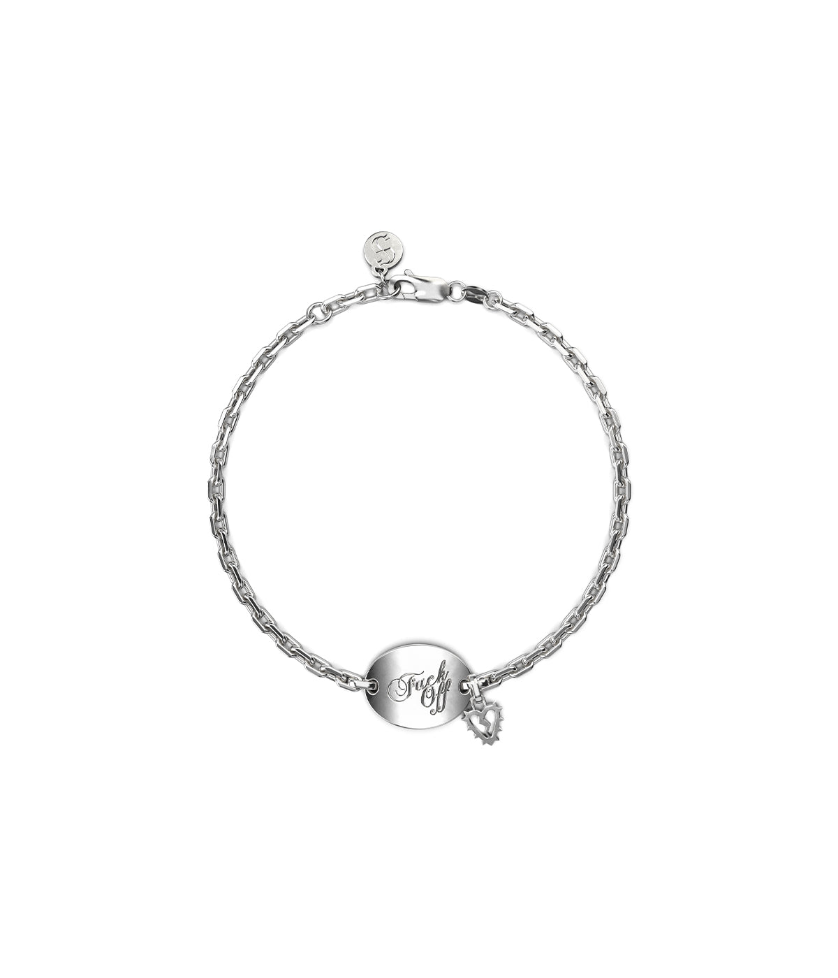 Stolen Girlfriends Club - Men's Silver Bracelet with F*ck Off