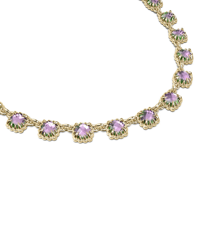 LOVE CLAW ETERNITY NECKLACE MYSTIC QUARTZ - GOLD PLATED