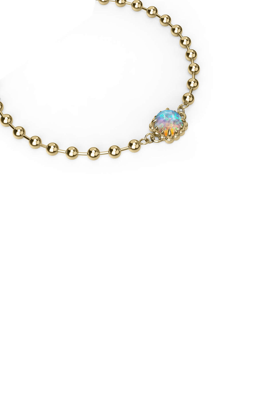 BABY CLAW  BRACELET BELLO OPAL - GOLD PLATED