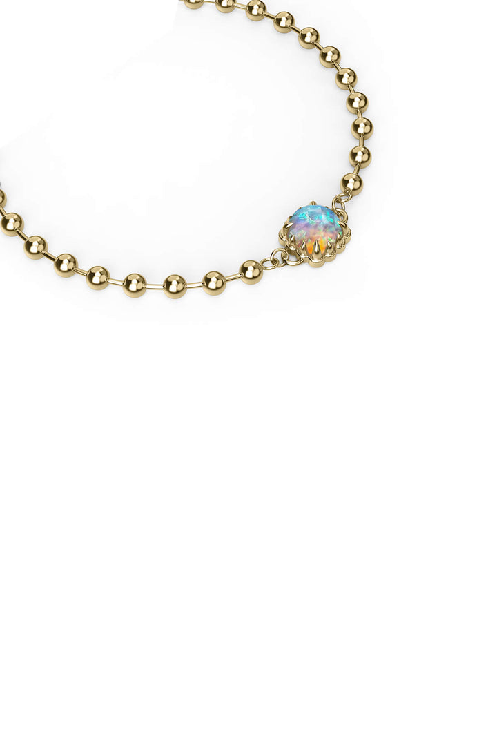BABY CLAW  BRACELET BELLO OPAL - GOLD PLATED