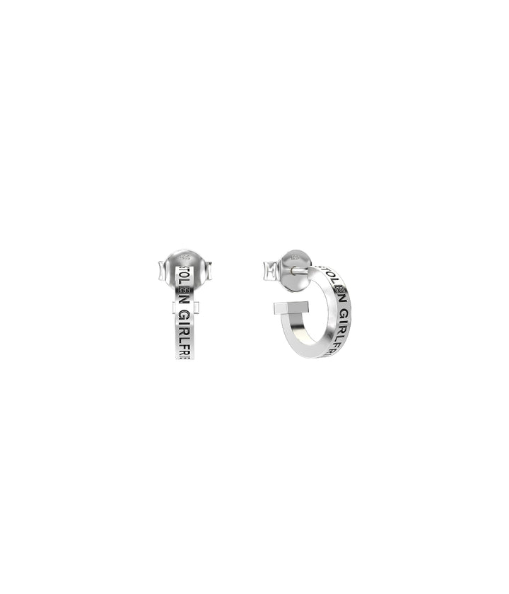 CLEAN LOGO HOOP EARRINGS