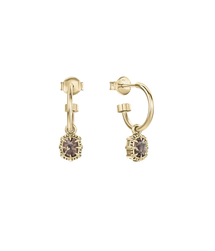 DAHLIA'S EMBRACE HOOP EARRINGS - 18K GOLD PLATED