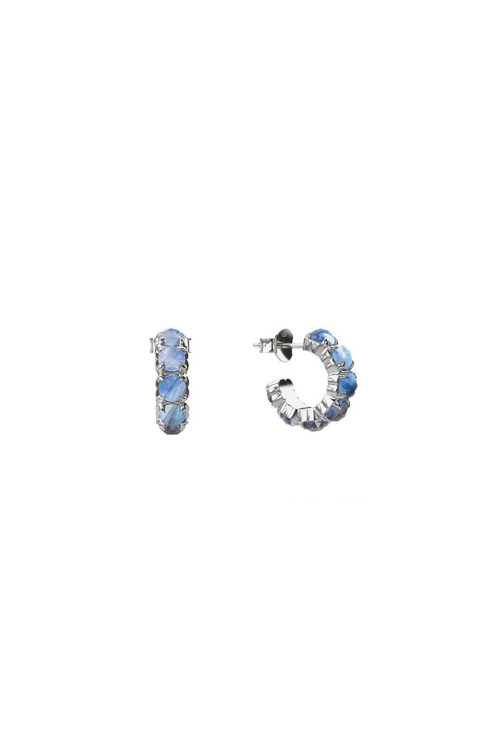 HALO CLUSTER EARRING MOONSTONE